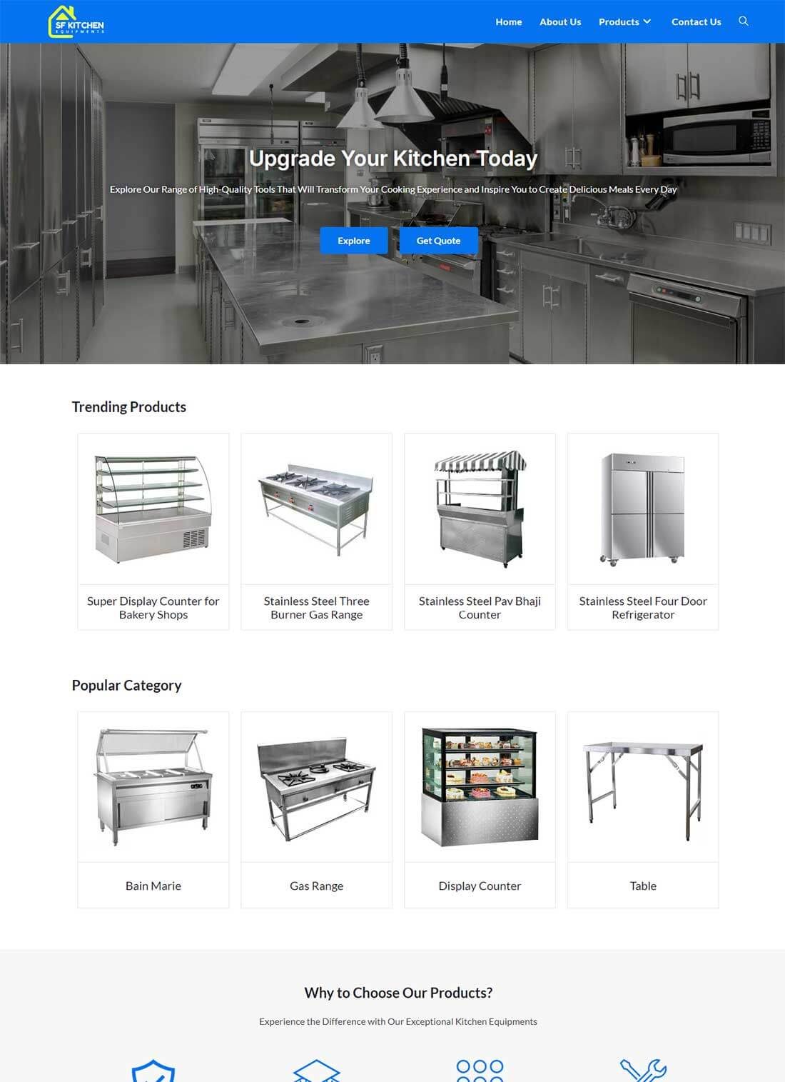 S.F Kitchen Equipments